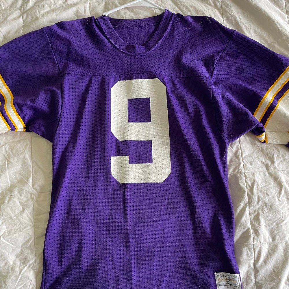 Vintage Tommy Kramer Minnesota Vikings Sandknit Jersey #9 SZ Small
